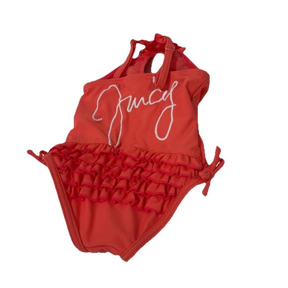 Juicy Couture Other - Baby Juicy Couture Girls Swim Suit Swimwear Size 3-6 Months‎ Ruffles Orange